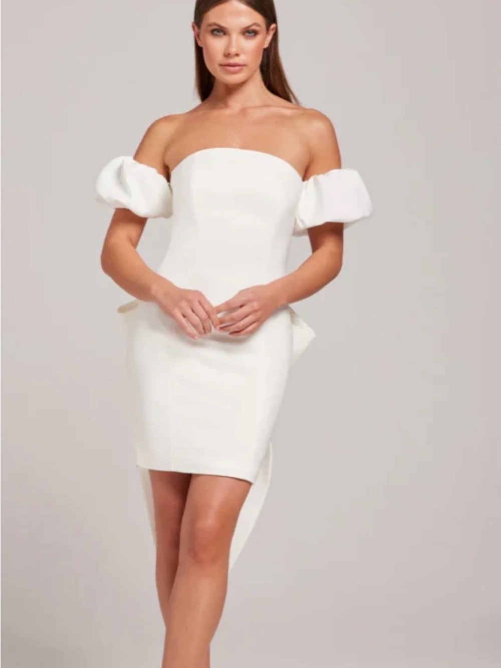 Nadine Merabi Off White Emilee Dress